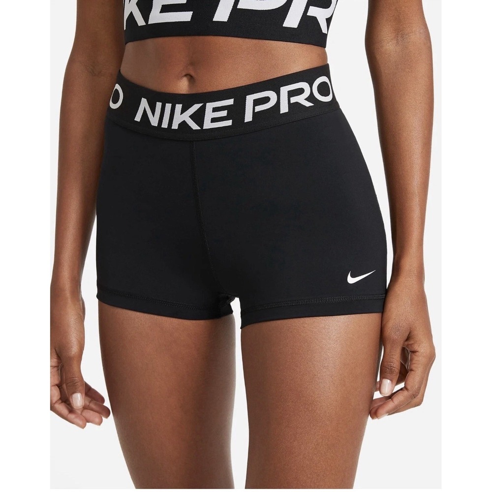 NEW Nike Pro Womens Athletic Bike Shorts 3" Mid Rise CZ9857 Women's Size Large